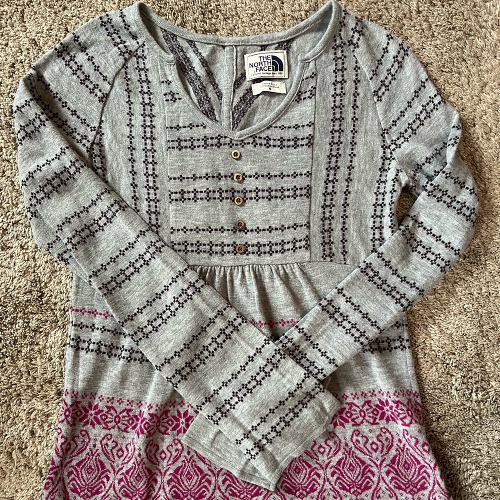 The North Face Gray Patterned Sweater